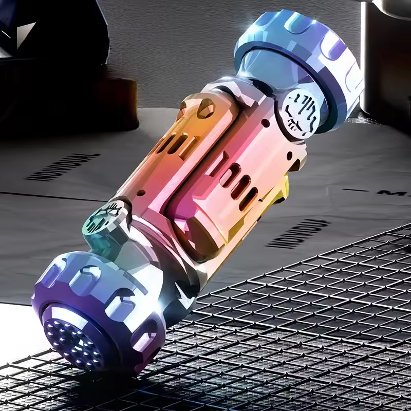 Projectile Spinner Stainless Steel Fidget Toy - Multi-Function EDC with Catapult