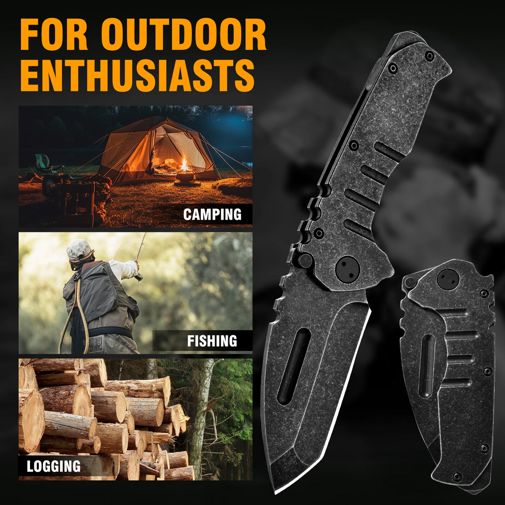 Folding Machete Folding Knife D2 Steel 59-60 HRC Camping Machete Outdoor Knife EDC Survival Knife