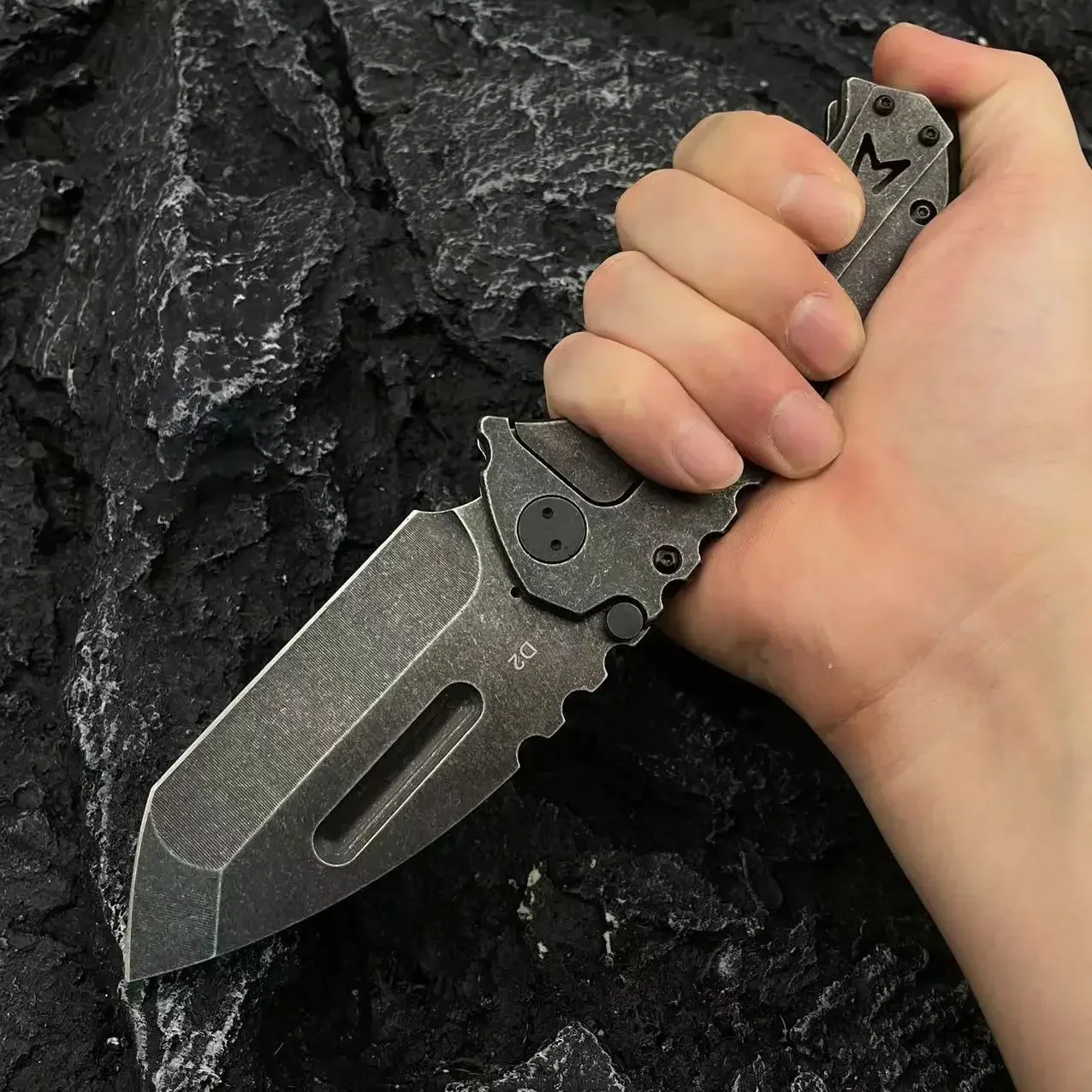 Folding Machete Folding Knife D2 Steel 59-60 HRC Camping Machete Outdoor Knife EDC Survival Knife