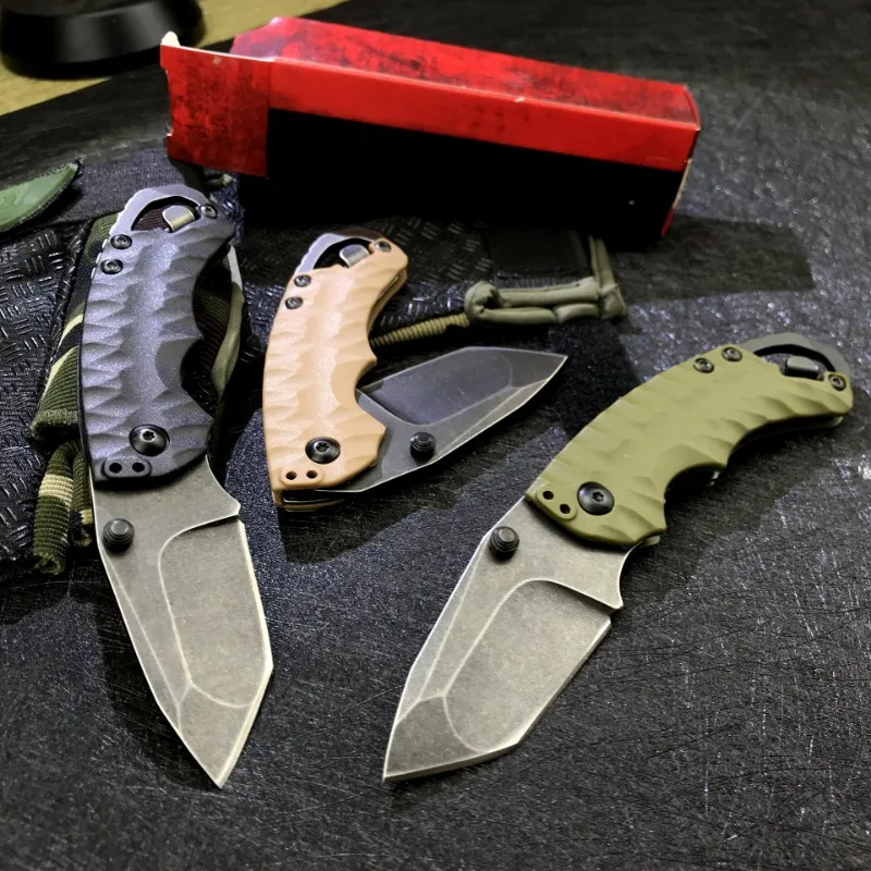 Kershaw 8750 Folding Pocket Knife - 8Cr13MoV Tanto Blade with Dual Thumbstuds EDC