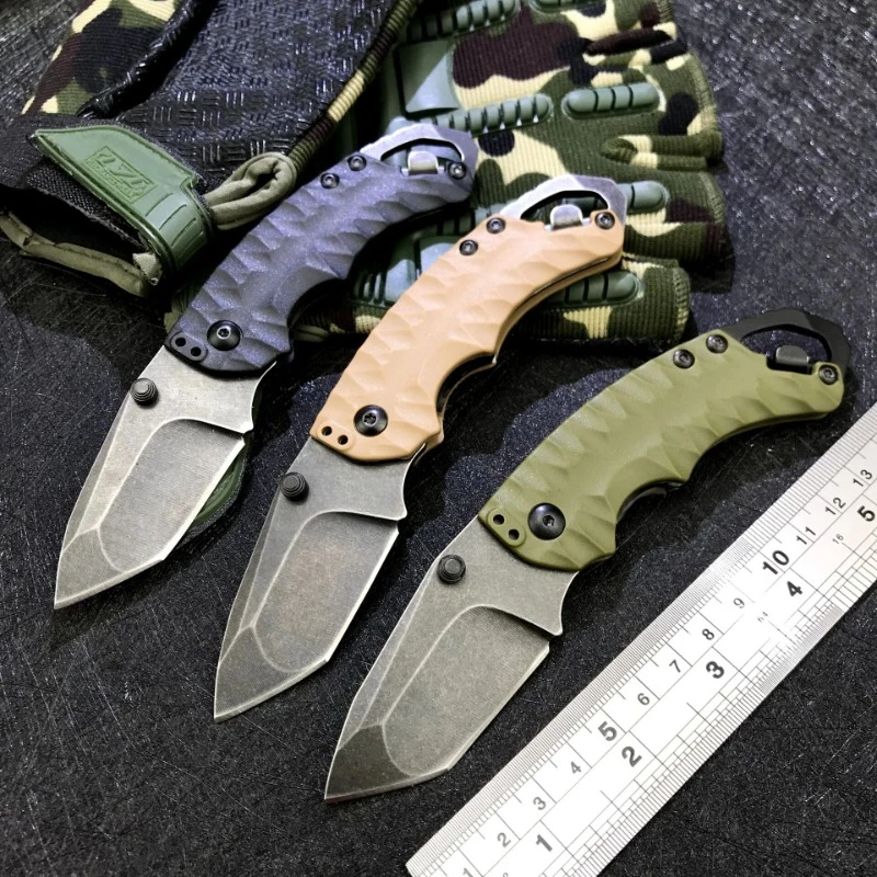 Kershaw 8750 Folding Pocket Knife - 8Cr13MoV Tanto Blade with Dual Thumbstuds EDC