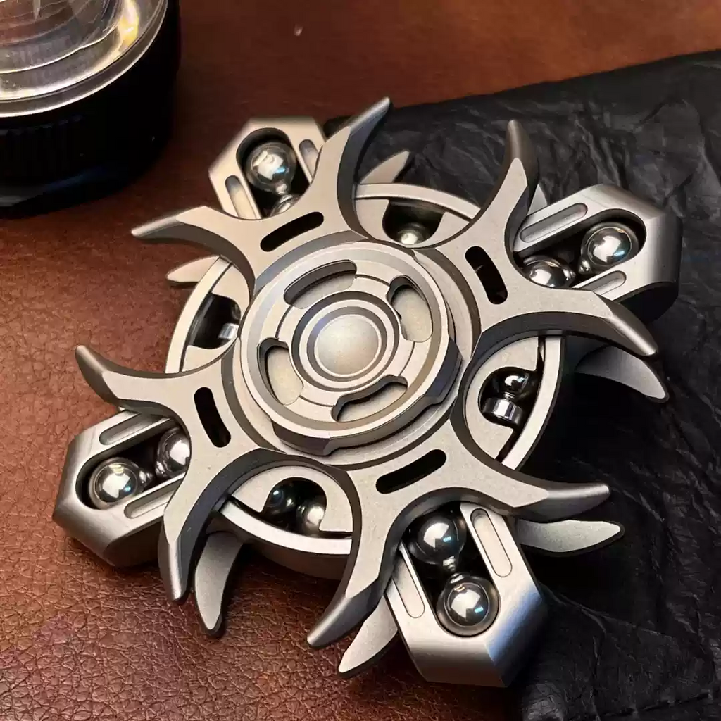 Fidget Spinner Titanium Tuning Fork Linkage - EclipseSpindle MOT Warp Effect Resonant Sound EDC