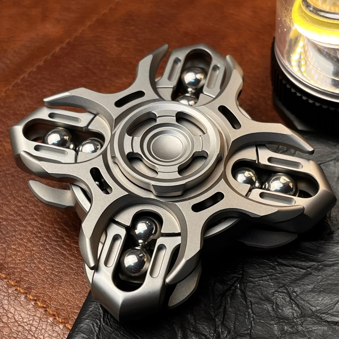 Fidget Spinner Titanium Tuning Fork Linkage - EclipseSpindle MOT Warp Effect Resonant Sound EDC