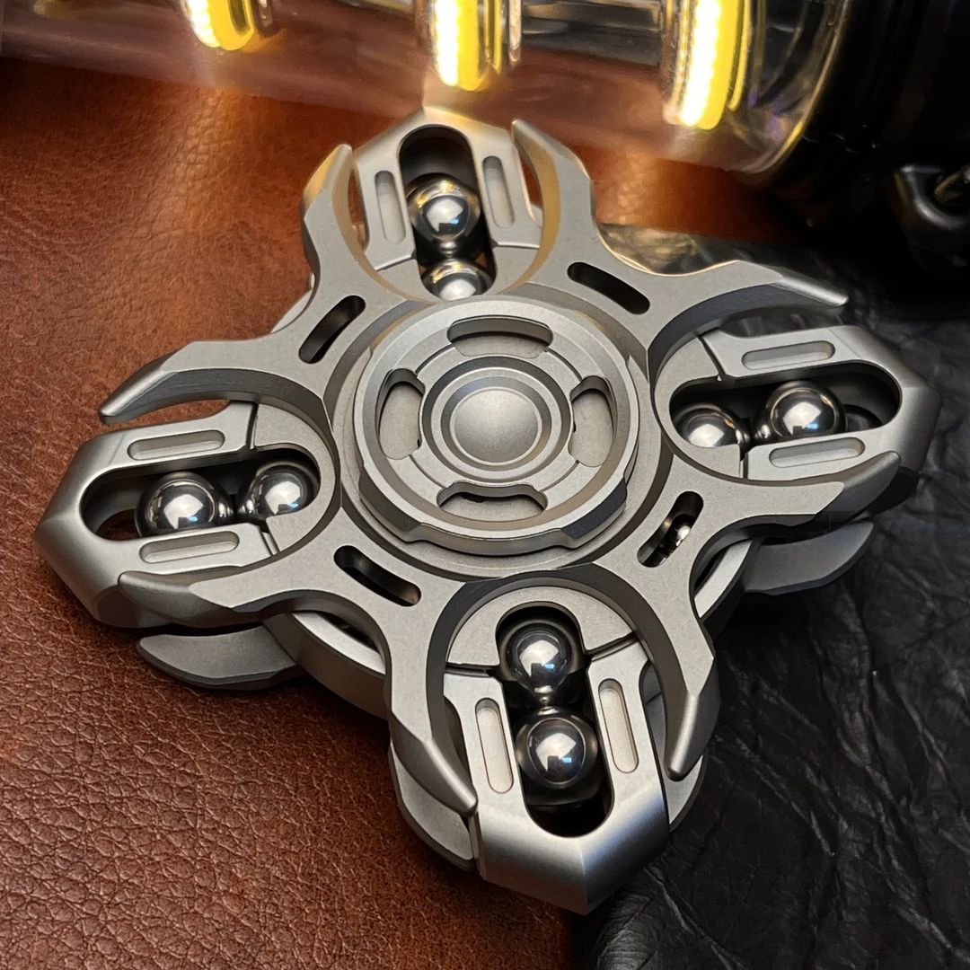 Fidget Spinner Titanium Tuning Fork Linkage - EclipseSpindle MOT Warp Effect Resonant Sound EDC