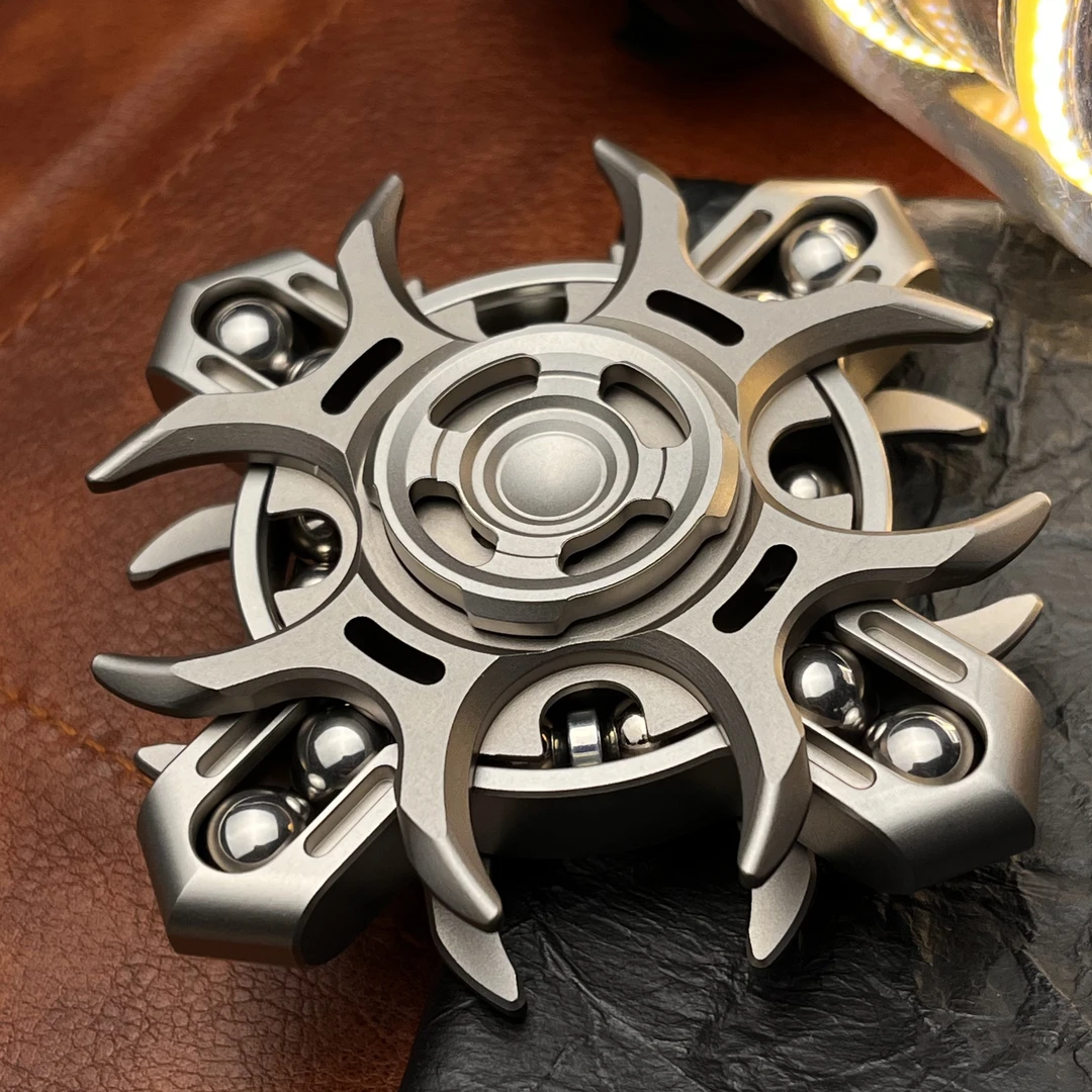 Fidget Spinner Titanium Tuning Fork Linkage - EclipseSpindle MOT Warp Effect Resonant Sound EDC