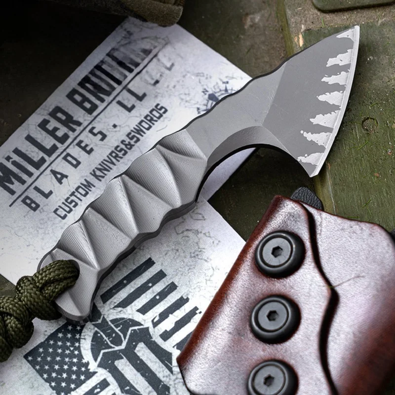 Lil' Axion D2 Steel Mini Tactical Axe Knife - One-Piece Construction with Sheath EDC