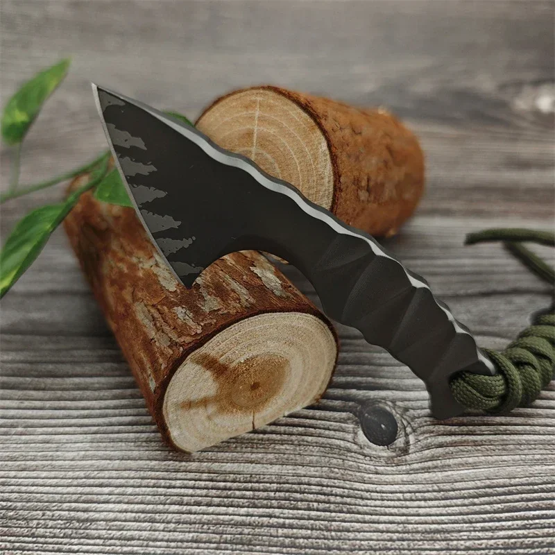 Lil' Axion D2 Steel Mini Tactical Axe Knife - One-Piece Construction with Sheath EDC