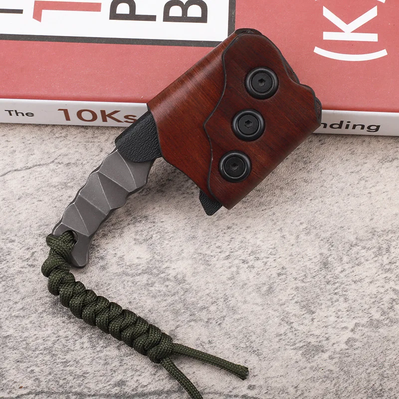 Lil' Axion D2 Steel Mini Tactical Axe Knife - One-Piece Construction with Sheath EDC