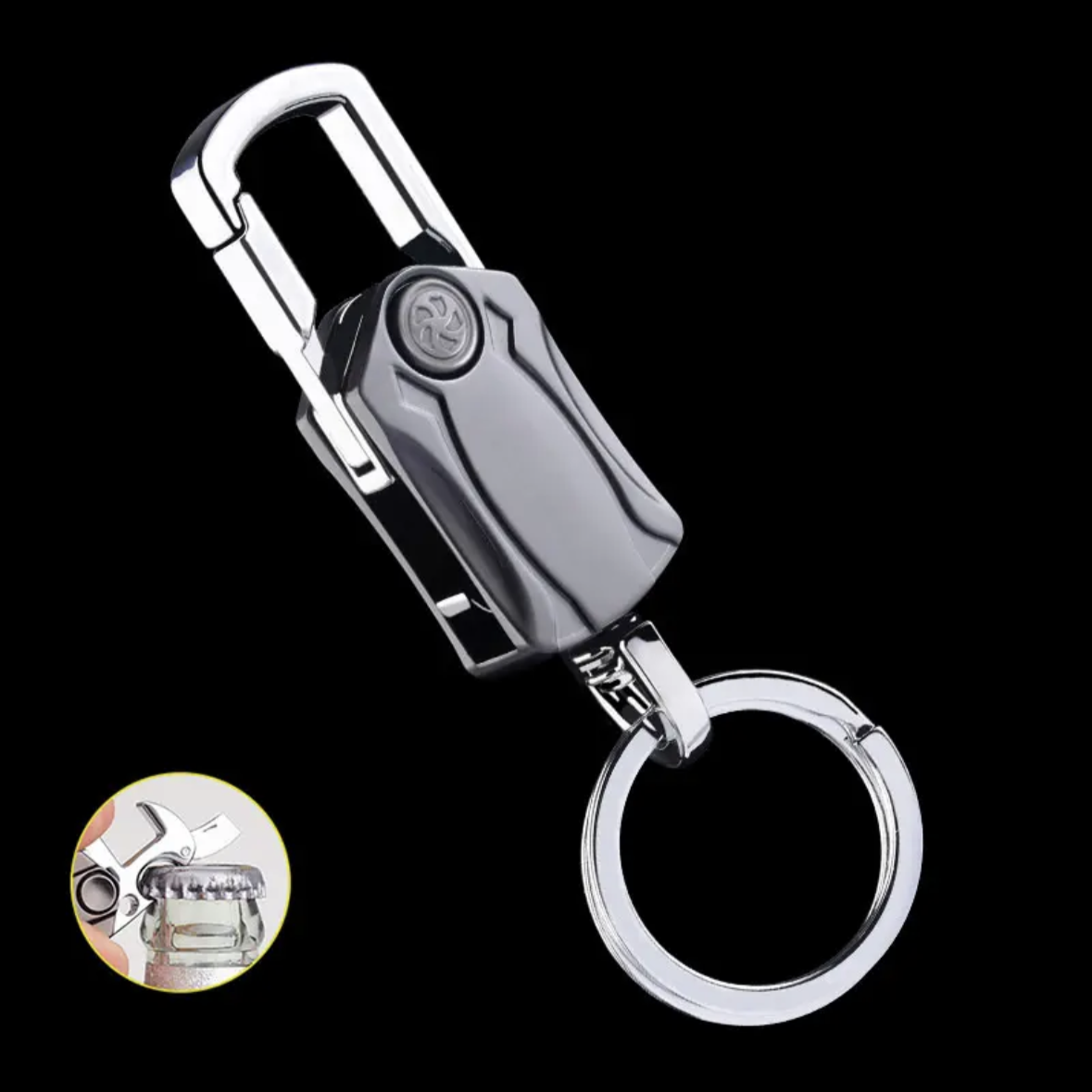 UniKey EDC Car Keychain Multi-Tool | Box Cutter, Fidget Spinner & Phone Stand