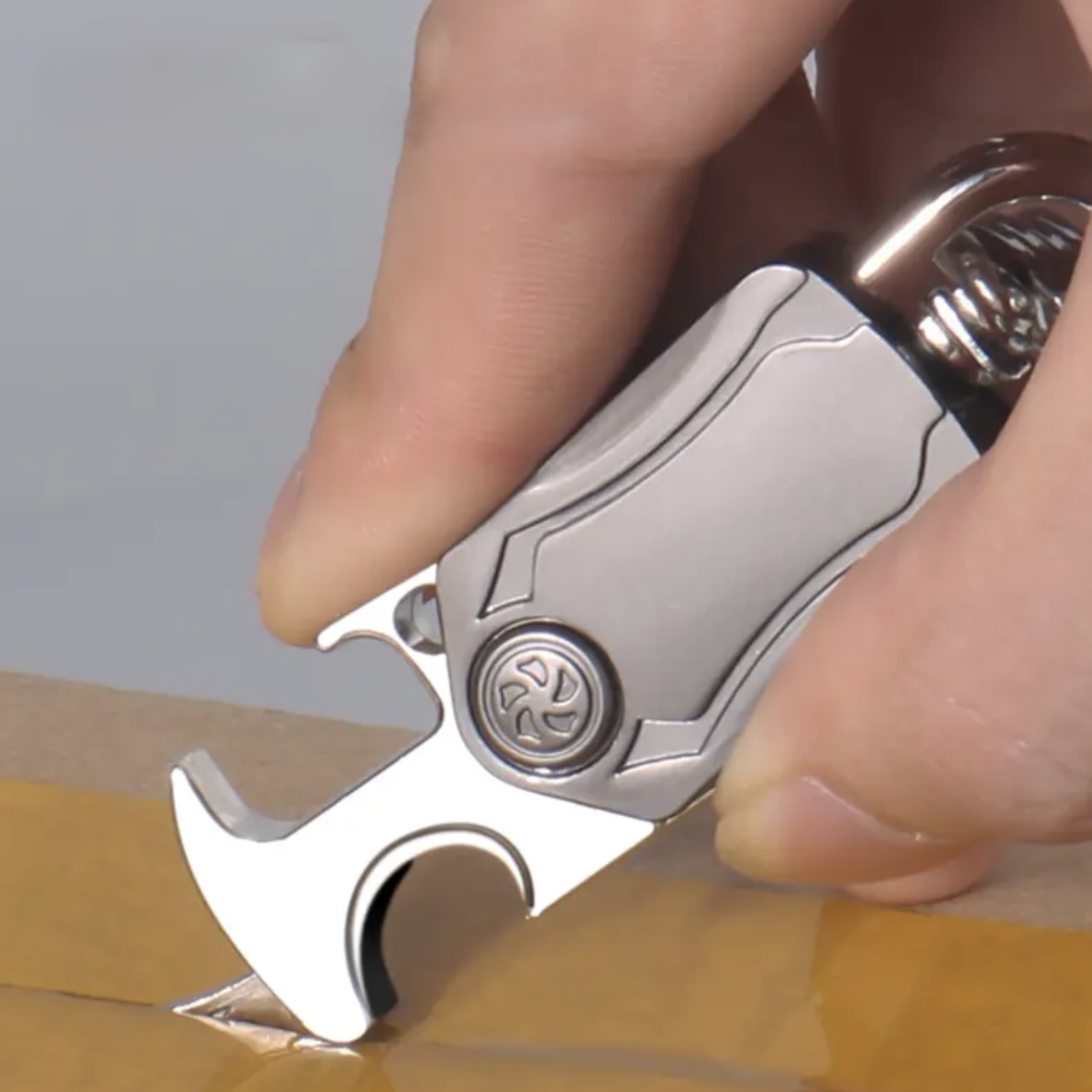 UniKey EDC Car Keychain Multi-Tool | Box Cutter, Fidget Spinner & Phone Stand
