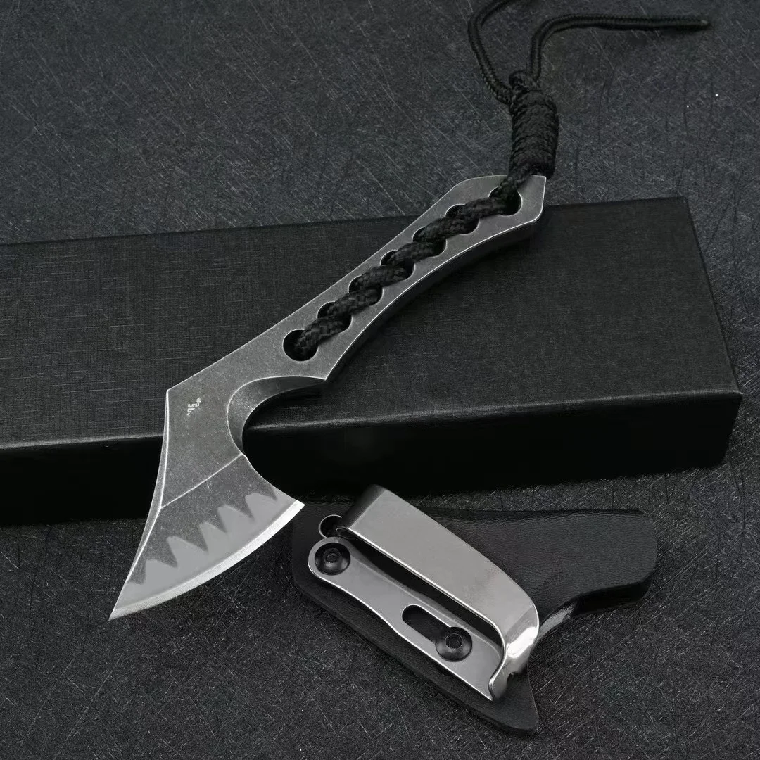 Tactical Axe Stainless Steel Kydex Sheath Camping Survival Hunting Self Defense EDC