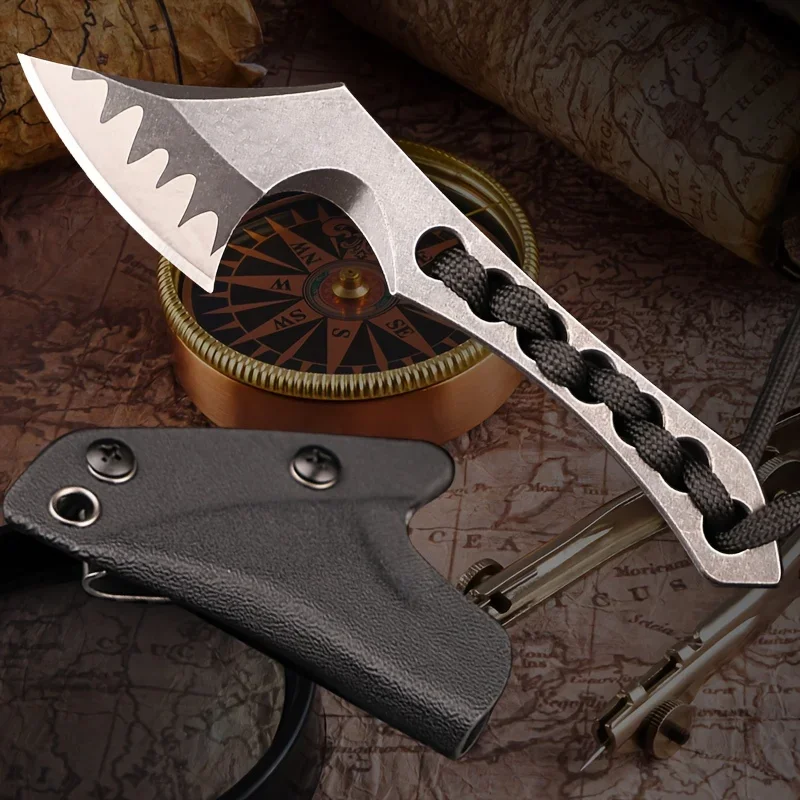Tactical Axe Stainless Steel Kydex Sheath Camping Survival Hunting Self Defense EDC