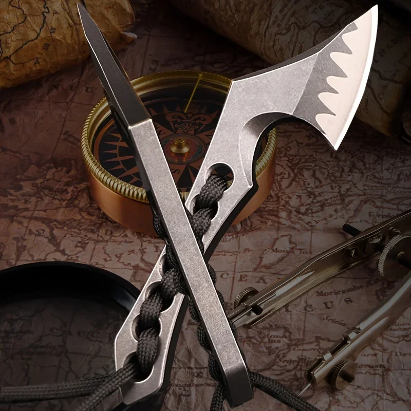 Tactical Axe Stainless Steel Kydex Sheath Camping Survival Hunting Self Defense EDC