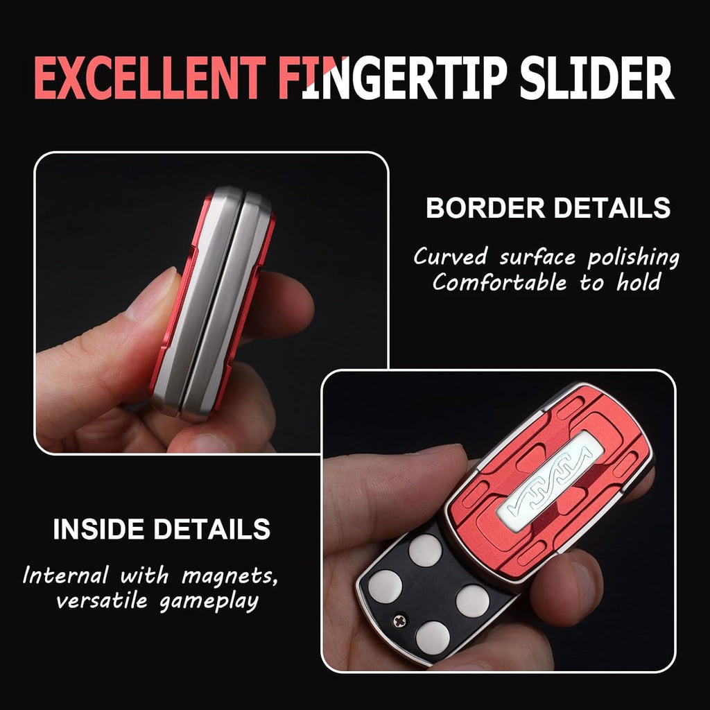Fidget Slider Alloy CNC Engraved Magnetic Sound Blade EDC Stress Relief ADHD Anxiety