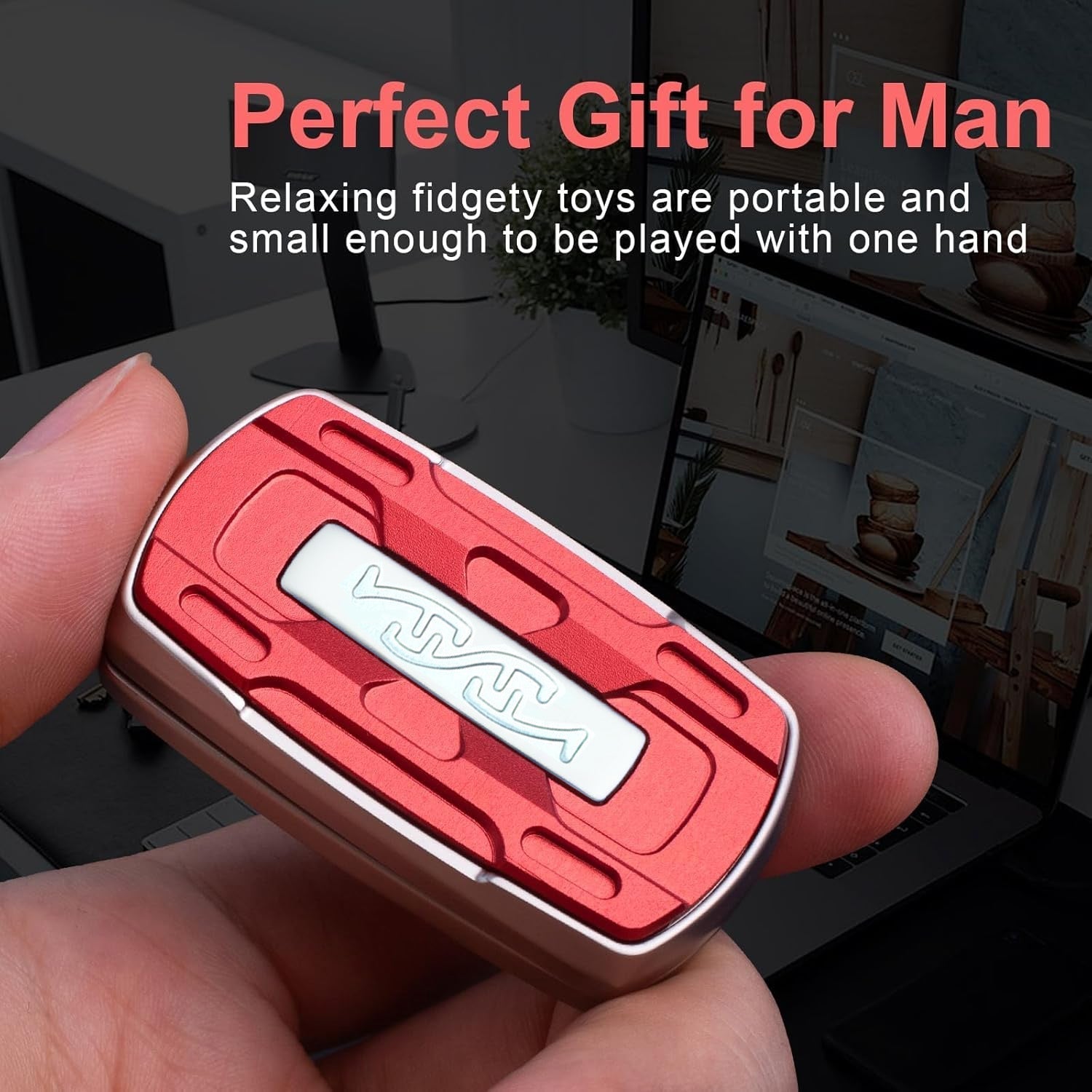 Echo Edge Metal Magnetic Fidget Slider | CNC Engraved Sound Blades