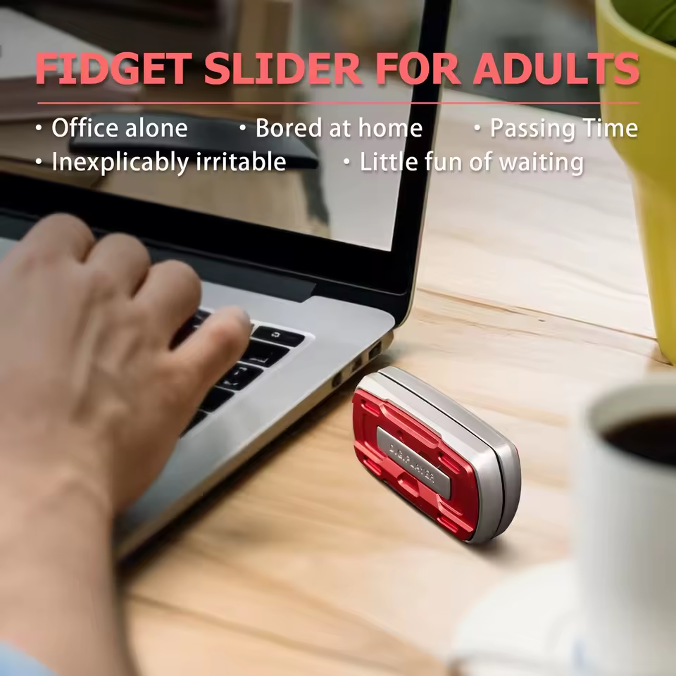 Fidget Slider Alloy CNC Engraved Magnetic Sound Blade EDC Stress Relief ADHD Anxiety