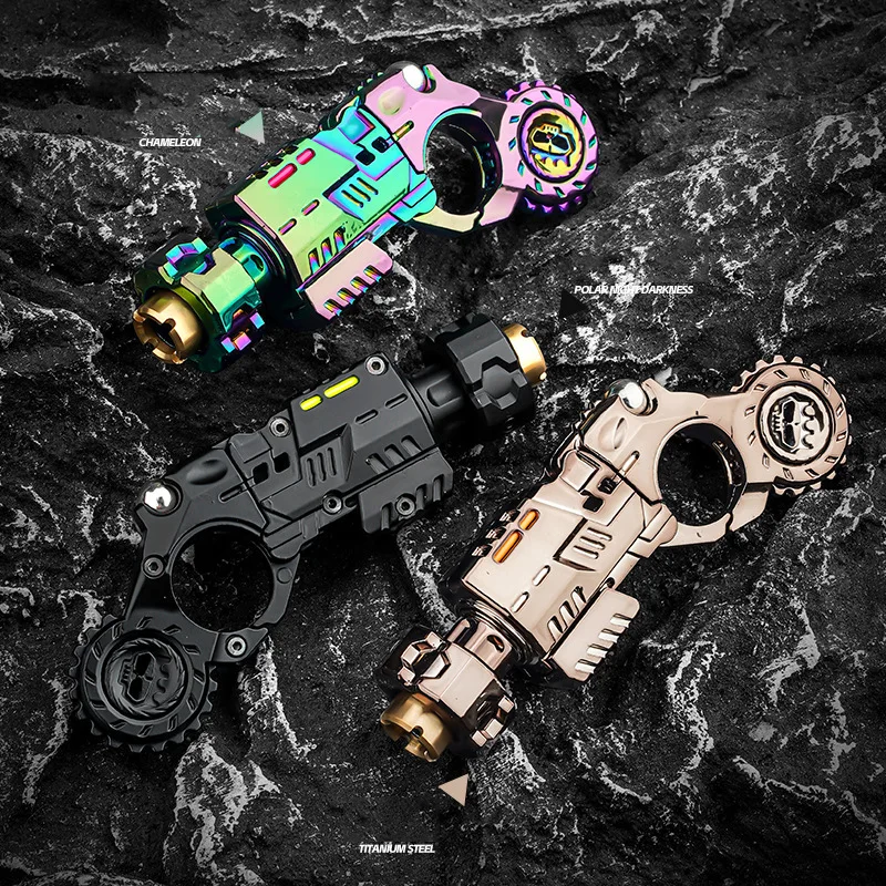 Fidget Toy Metal Blaster Soft Bullet Launcher Spinner - ClickCannon Pro Zinc Alloy Chameleon EDC