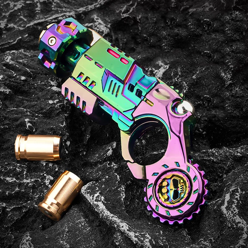 Gun Fidget Clicker Fidget Toy Metal Blaster Soft Bullet Launcher Spinner ClickCannon Pro ...