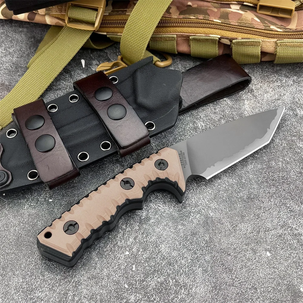 Camping Knife G10 Handle Fixed Blade Custom Engraving Hunting Survival Tactical EDC