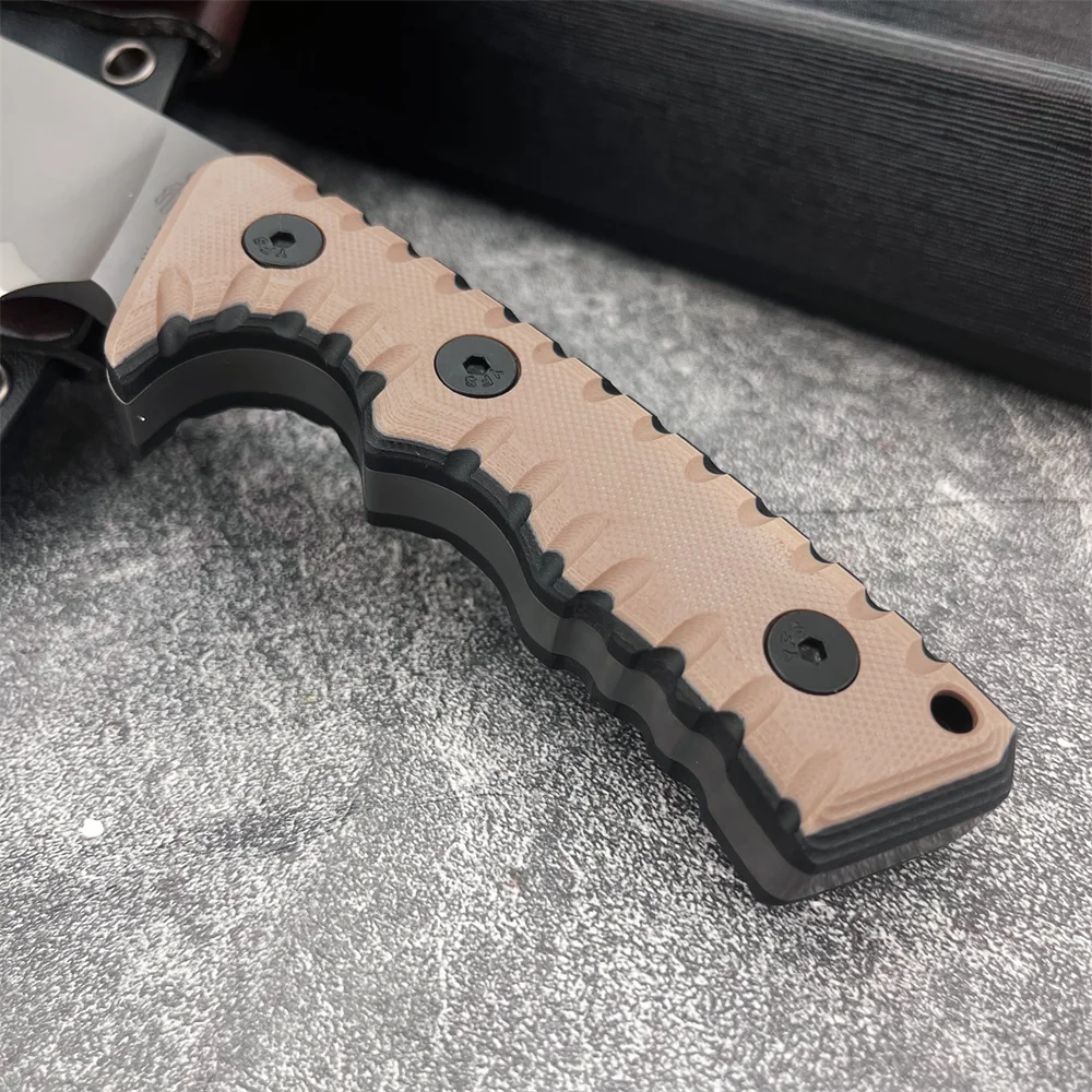 Camping Knife G10 Handle Fixed Blade Custom Engraving Hunting Survival Tactical EDC