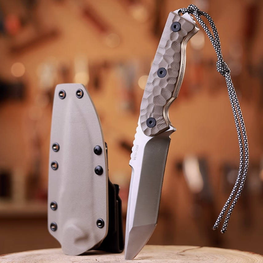 TitanForge VG10 Heavy-Duty Tactical Camp Knife - 7mm Full-Tang Outdoor Survival Blade