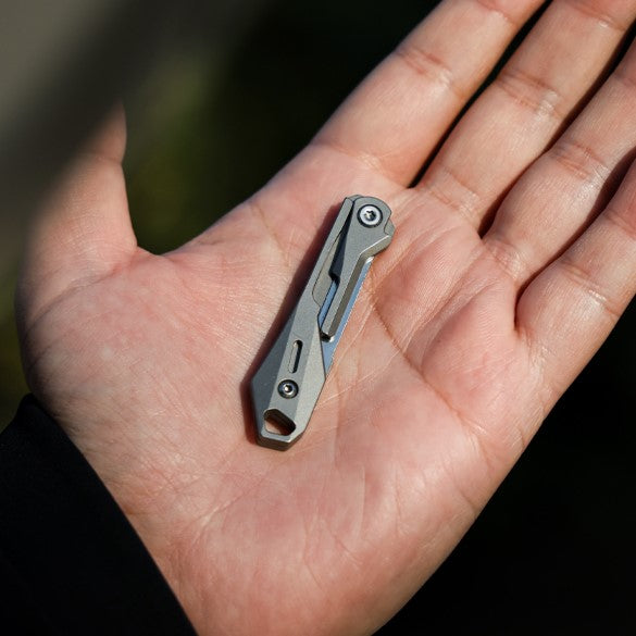 Titanium Scalpel Knife GR5 Micro Folding Replaceable Blade EDC TSA Compliant Travel