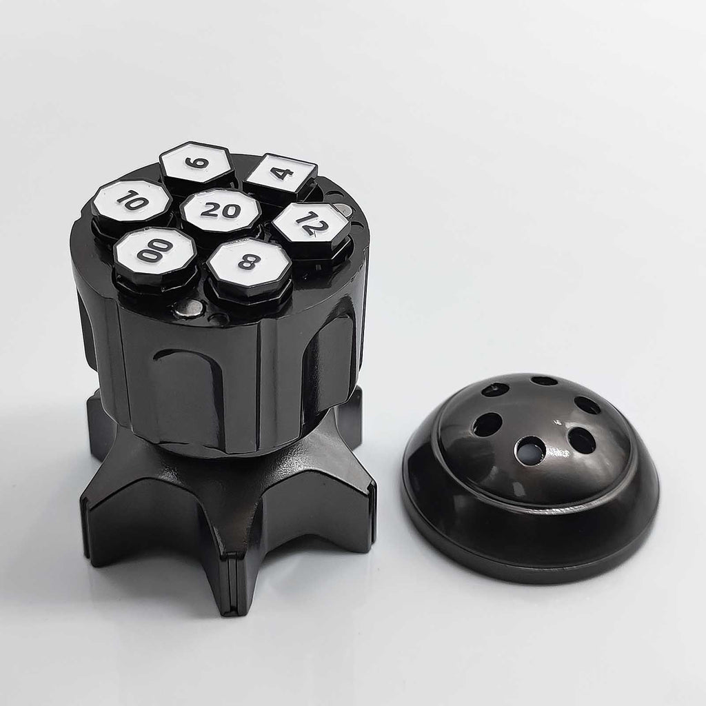 RocketDice Rotating Metal Dice Set - Zinc Alloy Bullet-Inspired EDC Fidget