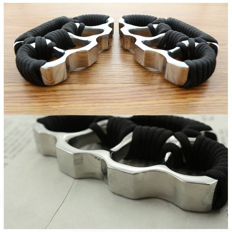 Steel Knuckles Terminator - CNC Stainless 4-Finger Self-Defense Knuckle Duster Paracord Wrap
