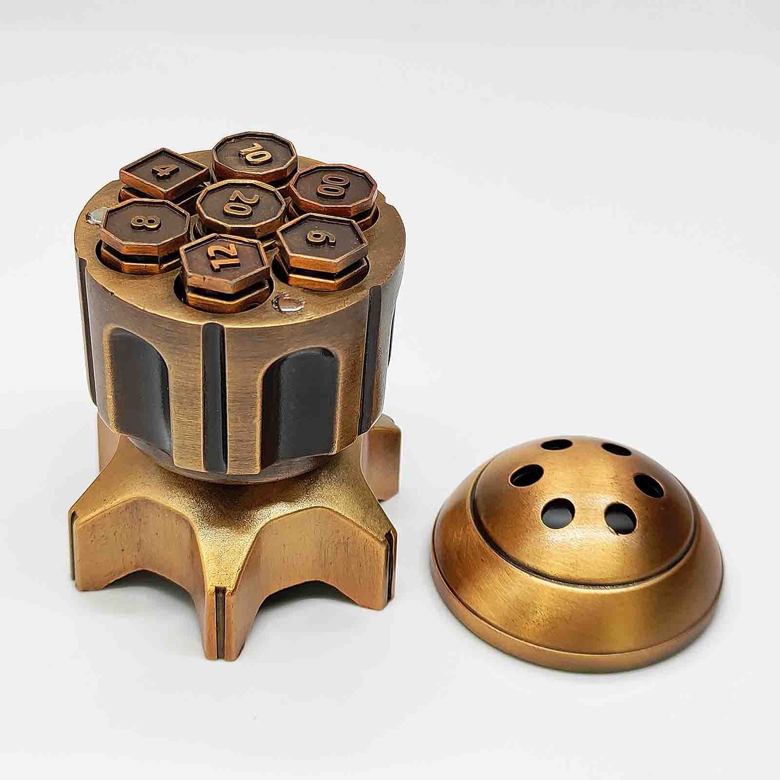 RocketDice Rotating Metal Dice Set - Zinc Alloy Bullet-Inspired EDC Fidget