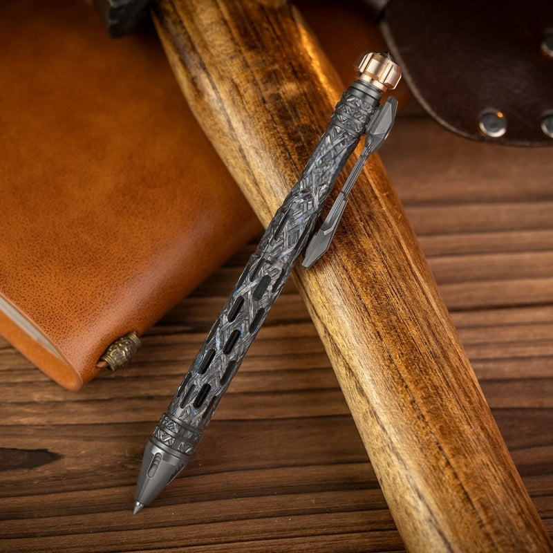 Titanium Tactical Pen TITANER – Mech EDC Multi-Tool with Fidget Spinner
