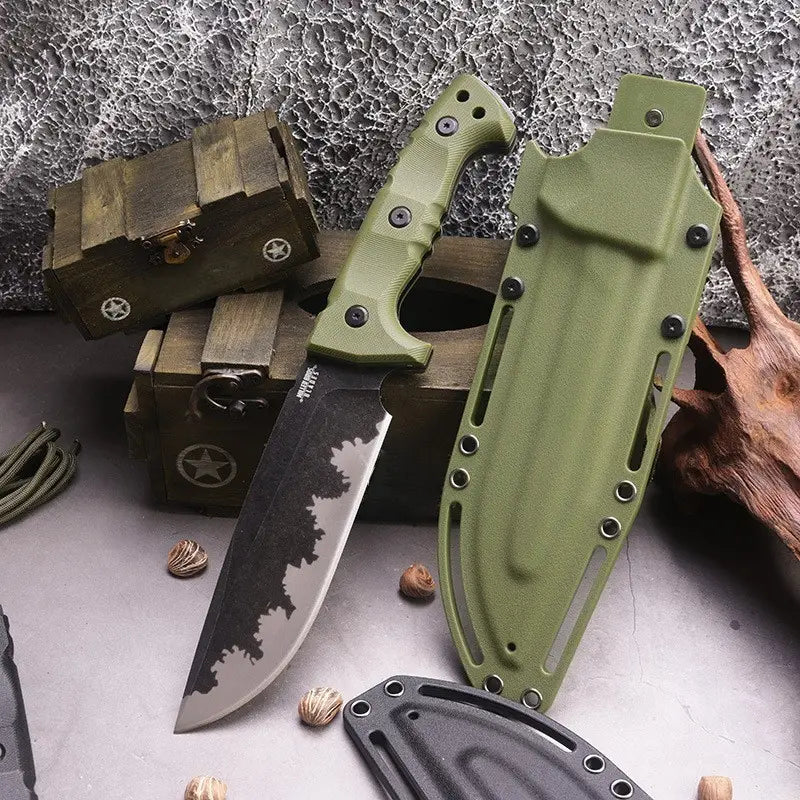 Bushcraft Knife DC53 Steel Full Tang 6mm Spine Kydex Sheath Hunting Tactical Survival
