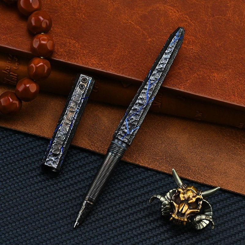 Tactical Pen Self Defense – Hand Engraved Titanium EDC Pen Tungsten Steel