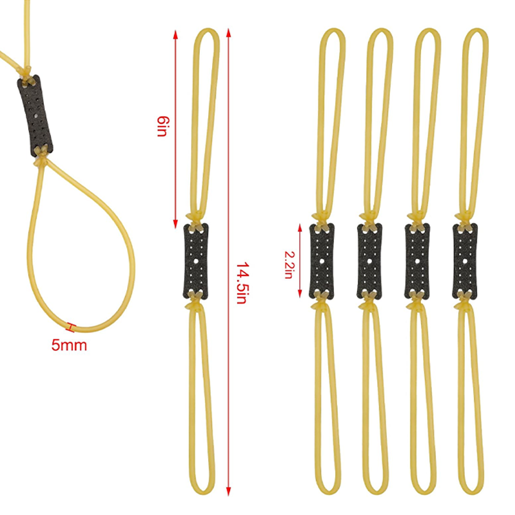 Slingshot for Adults – 10-Pack Round Tube Bands with Leather Pocket for Outdoor Hunting & Target Practice