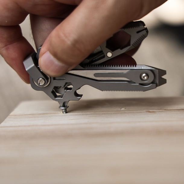 KeyMaster 2.0 Titanium EDC Multi-Tool - 18-in-1 with Screwdrivers, Wrenches & Pry Tips