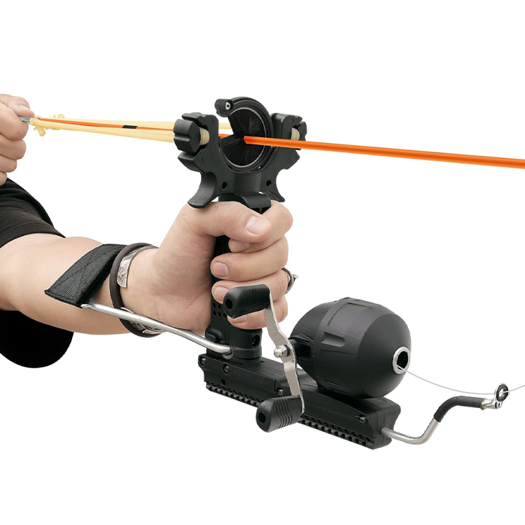 Slingshot for Adults – Wrist Brace Foldable Hunting Fishing Slingshot with Reel & Arrows Kit