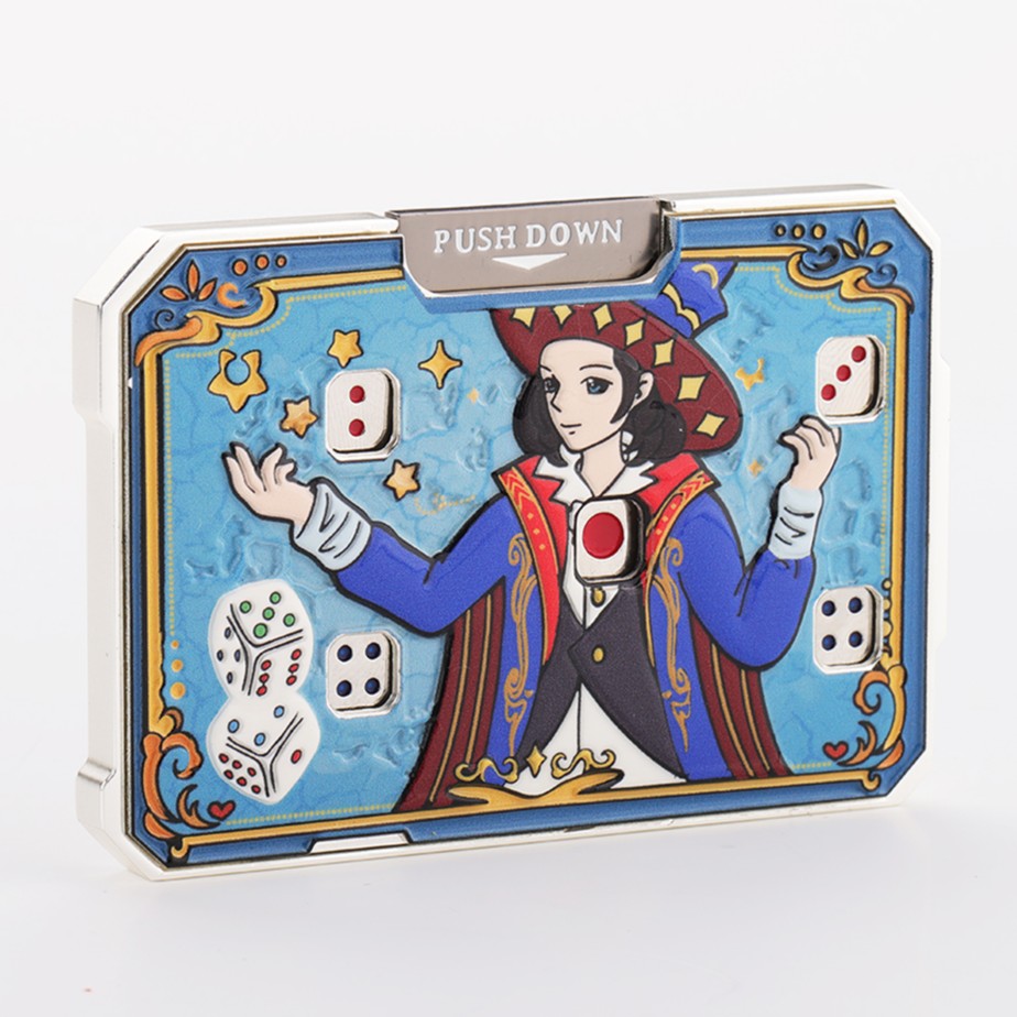 DiceMaster Pro Metal Mechanical Dice Game Fidget | Quick-Press Button System
