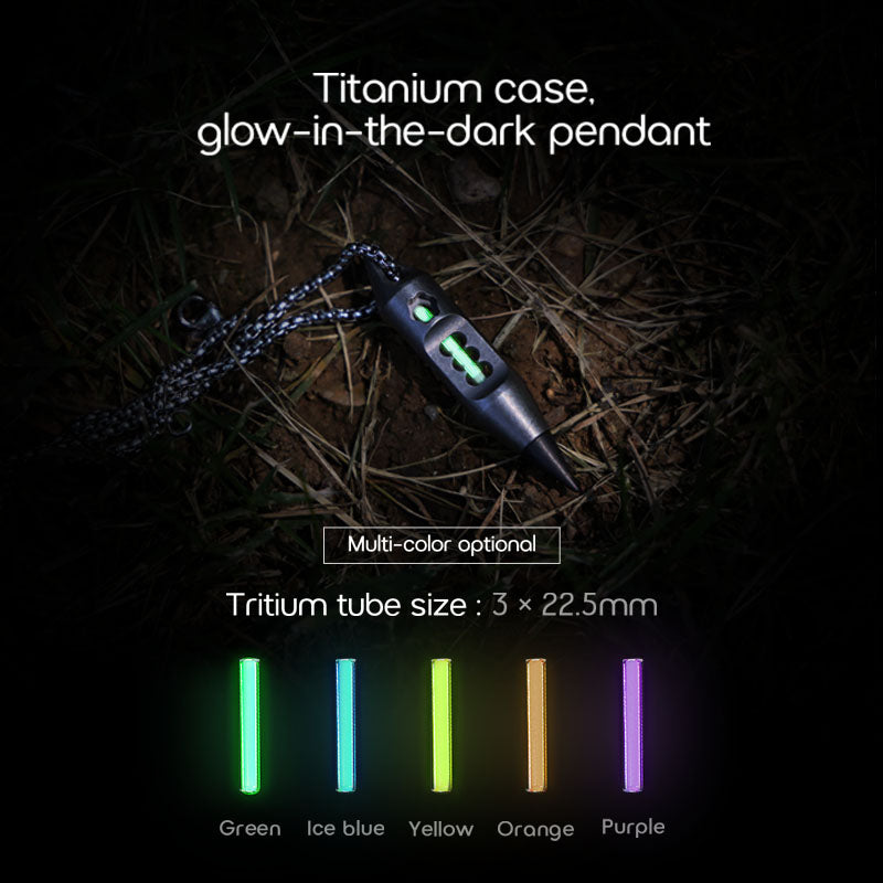 Dark Fire Titanium EDC Pendant - Multi-Tool with Keychain Lantern