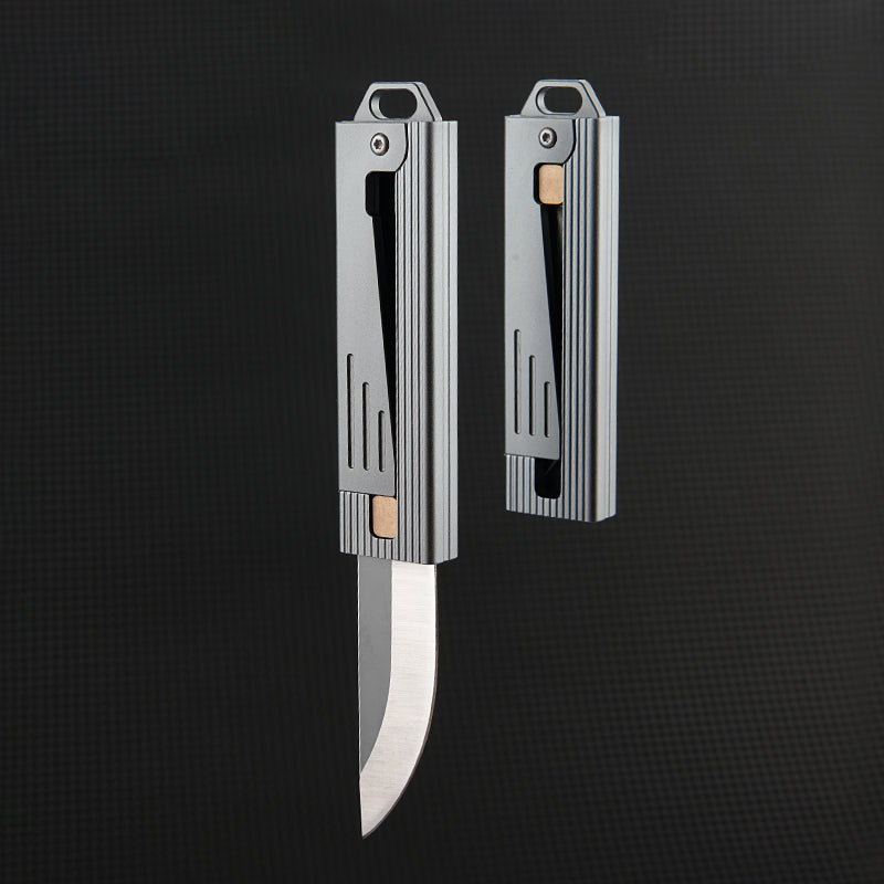 Folding Knife Tactical Knife D2 Steel Gravity Opening Aluminum Handle EDC Knife Stress Relief