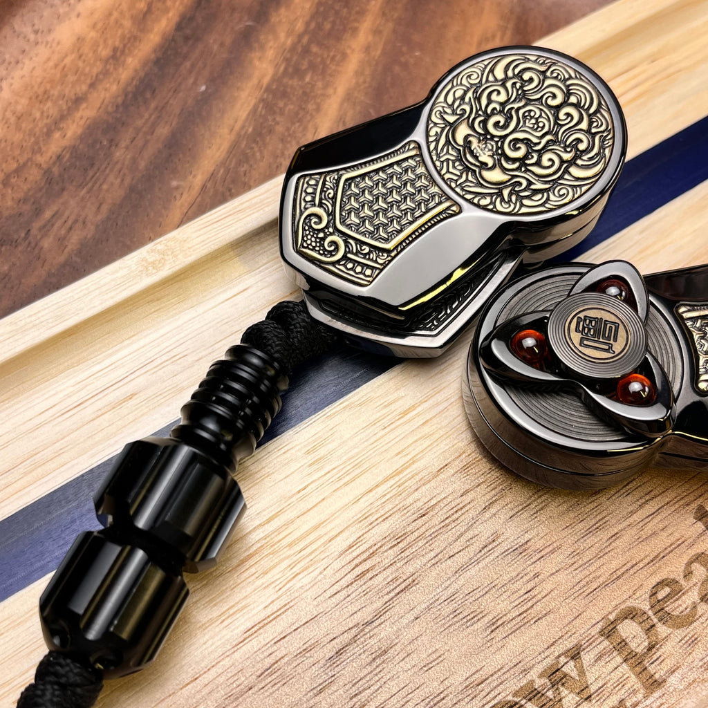 Mechanical Fidget Slider Double Layer Push Rotation Ratchet EDC Stress Relief Desk Toy