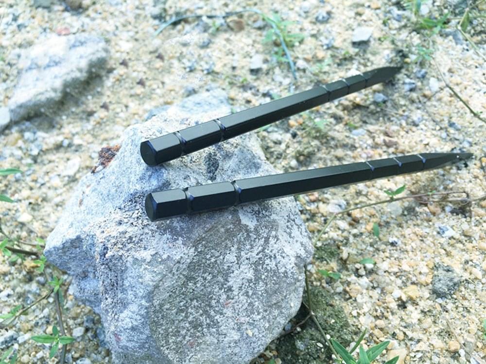 Black Storm Stainless Steel Throwing Spikes Knives Set 3 with Nylon Sheath