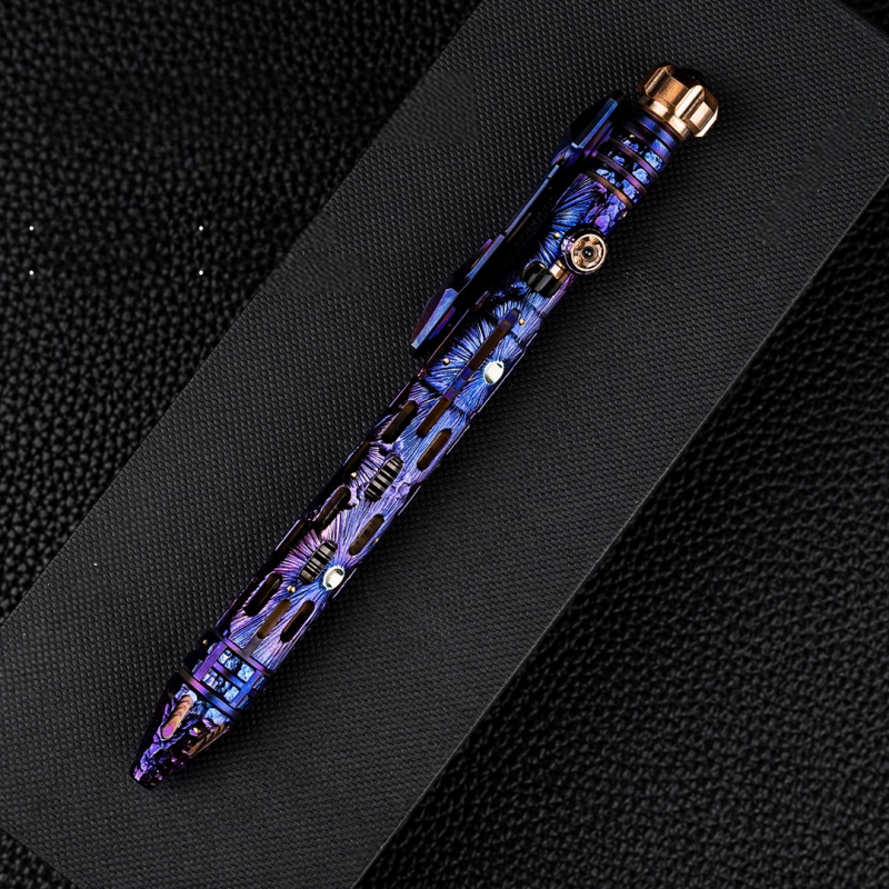 Titanium Tactical Pen TITANER – Mech EDC Multi-Tool with Fidget Spinner