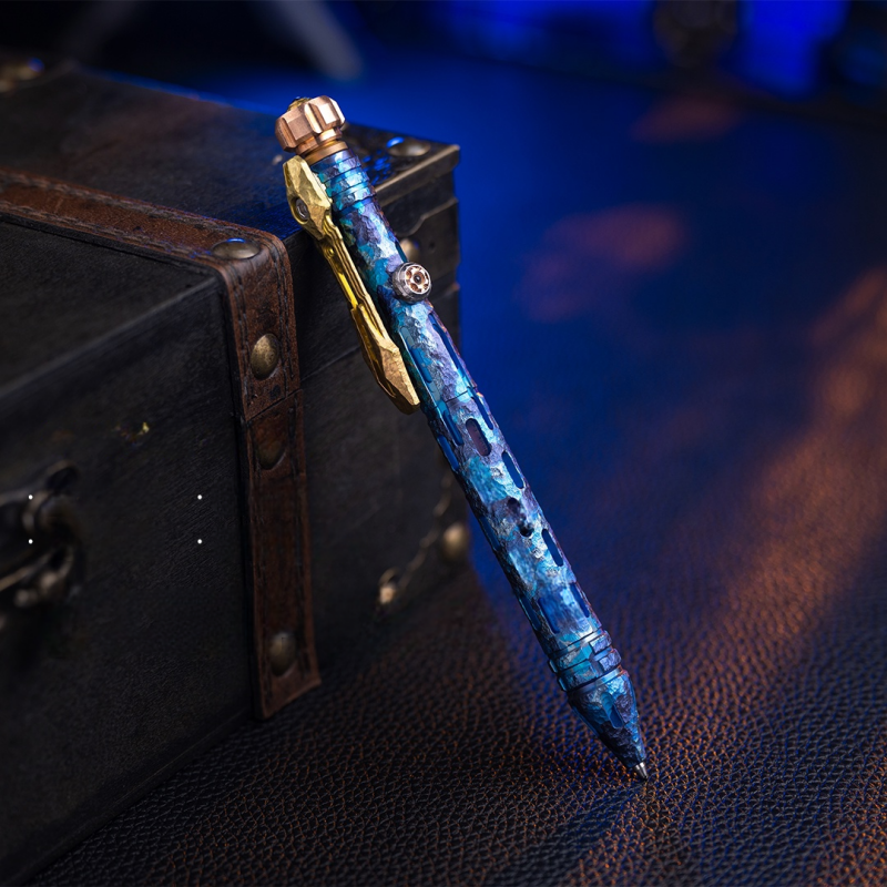 Titanium Tactical Pen TITANER – Mech EDC Multi-Tool with Fidget Spinner