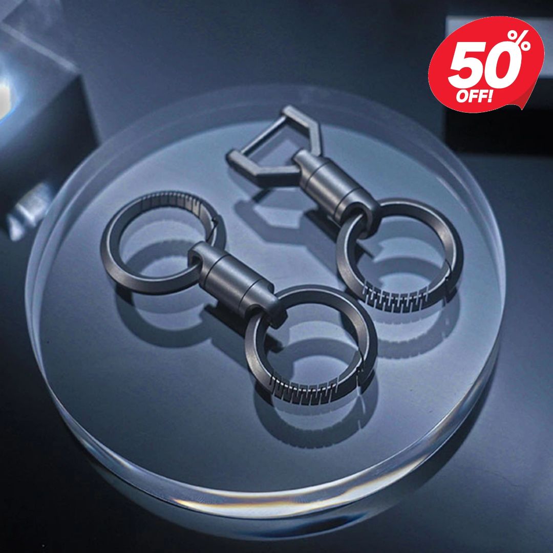 SnapCut Magnetic Titanium Quick-Release Keychain with Utility Cutter
