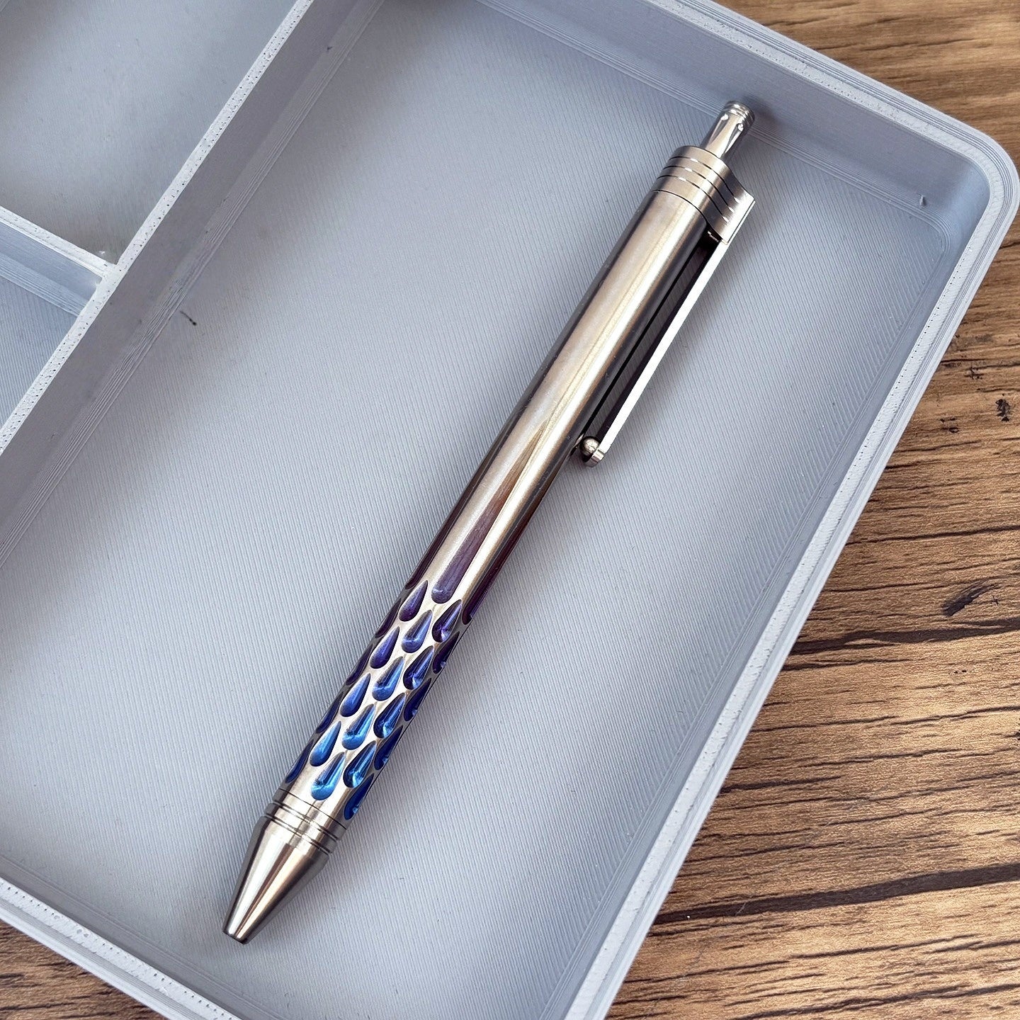 Titanium Pen – CNC Engraved Titanium / Zirconium / Damascus Steel Writing Pen