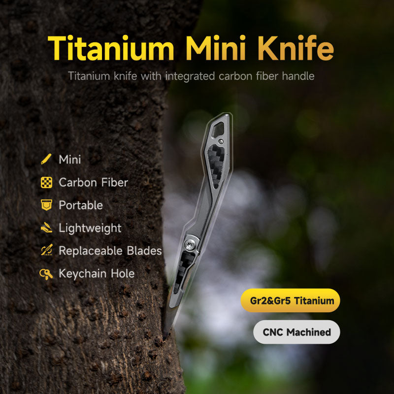 WaspArmor Blade Titanium Micro Folding Scalpel Knife - Surgical Blade EDC Keychain