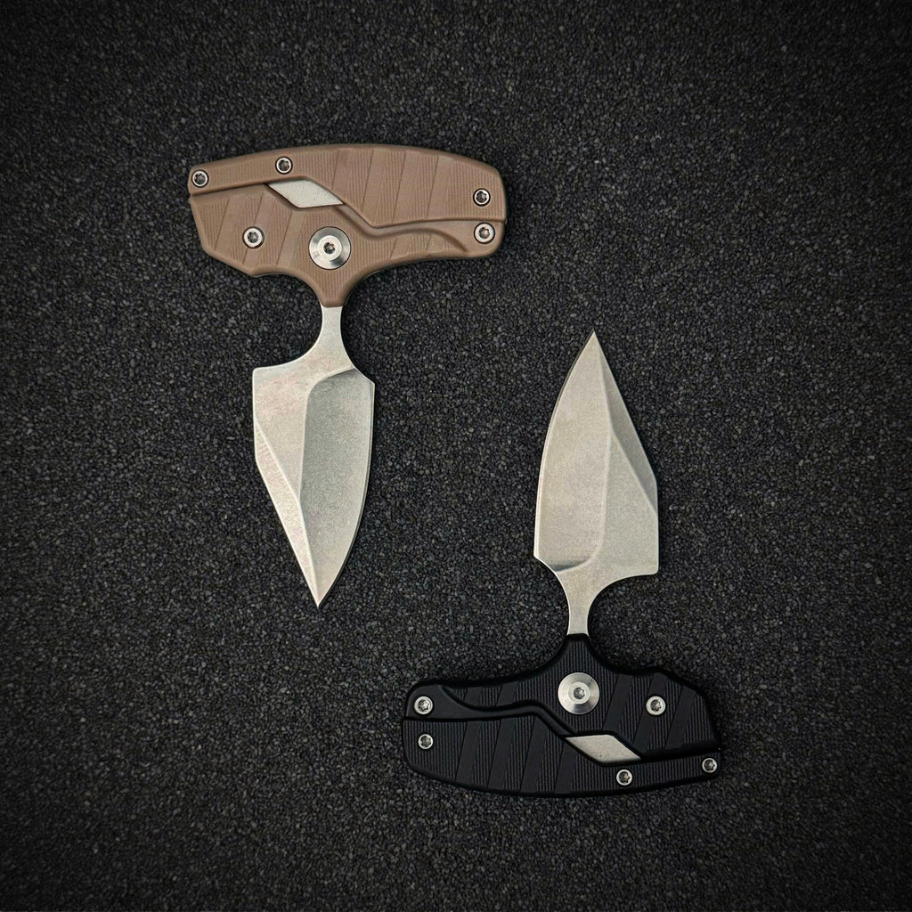 Folding Knife D2 Steel 2-in-1 Transformable Push Dagger EDC Tactical Self Defense