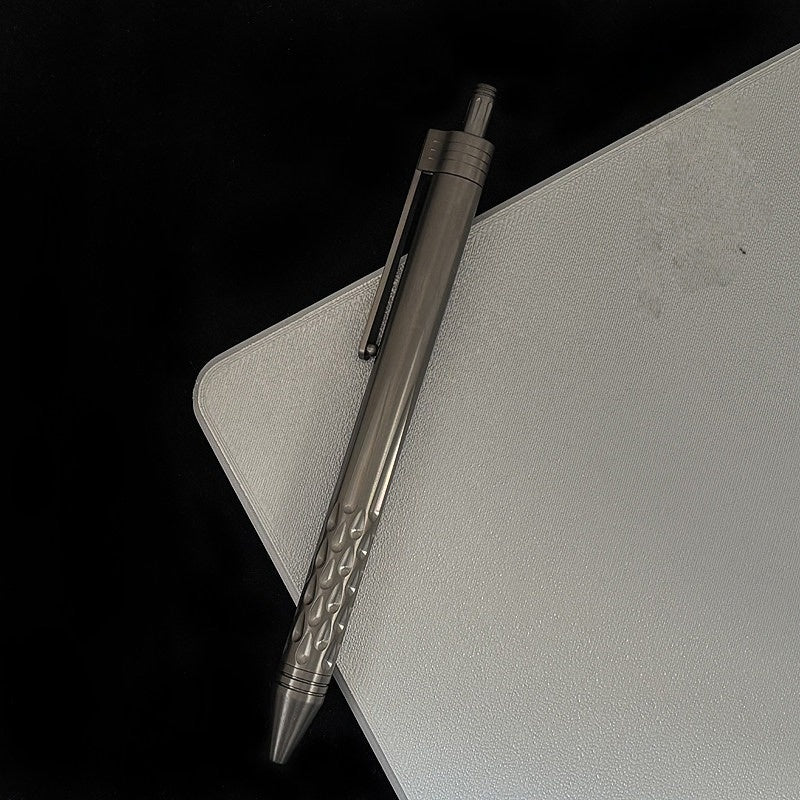 Titanium Pen – CNC Engraved Titanium / Zirconium / Damascus Steel Writing Pen