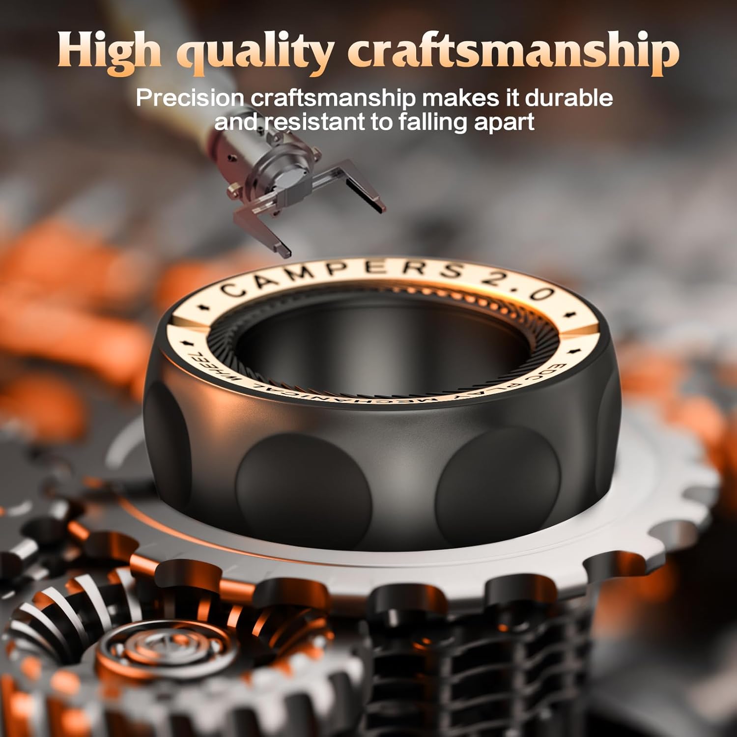 RelaxiSpin Magnetic Fidget Rings - Stainless Steel & Brass Spinner Rings
