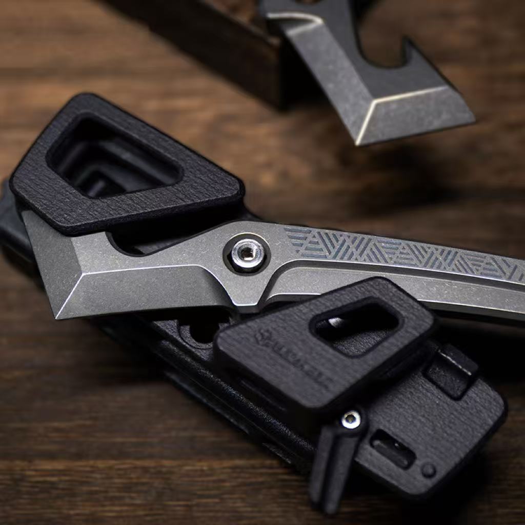 Ironclad Pry Titanium Multi-Tool Bar - TC21 Alloy 7mm Thick with Stonewashed Finish EDC