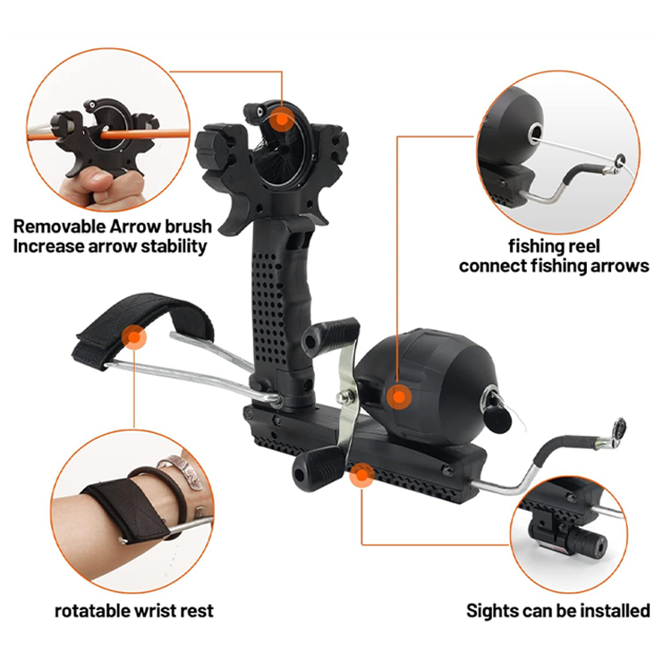 Slingshot for Adults – Wrist Brace Foldable Hunting Fishing Slingshot with Reel & Arrows Kit